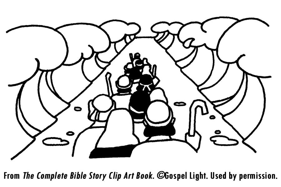 Moses Parting The Red Sea Coloring Pages - Free Printable Coloring 