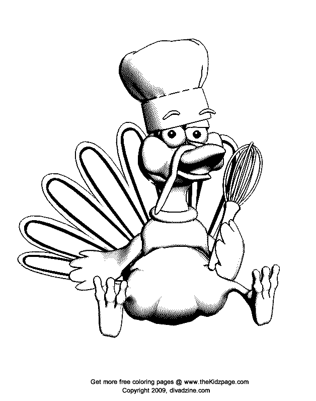 Thanksgiving Turkey Free Coloring Pages for Kids - Printable 