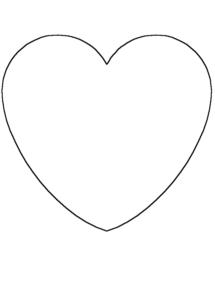 Printable Heart Simple-shapes Coloring Pages - Coloringpagebook.com