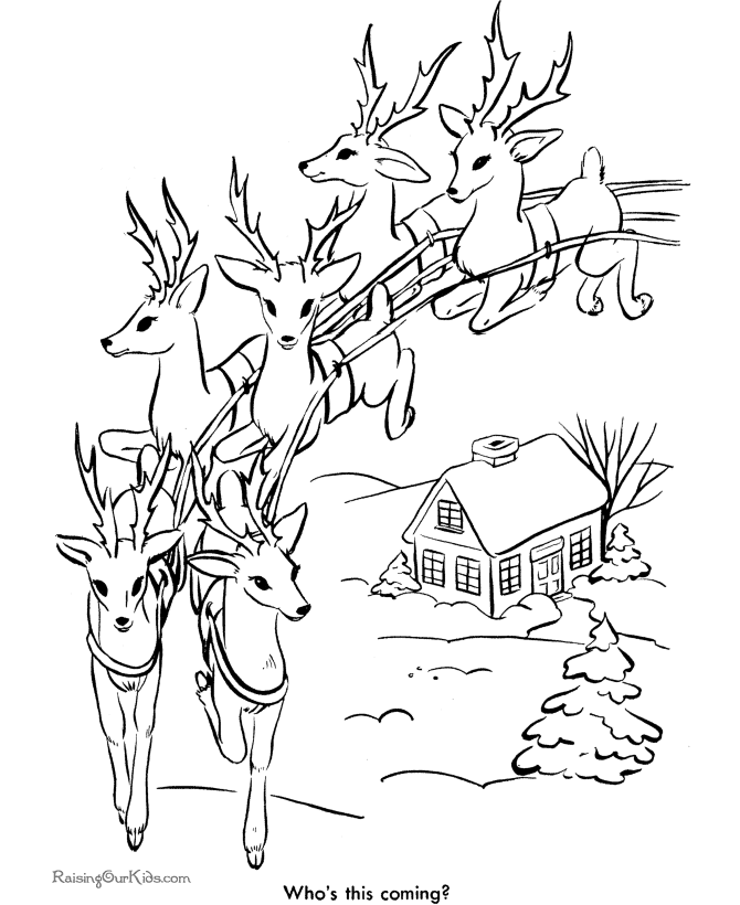 Reindeer Pictures To Color | Free coloring pages