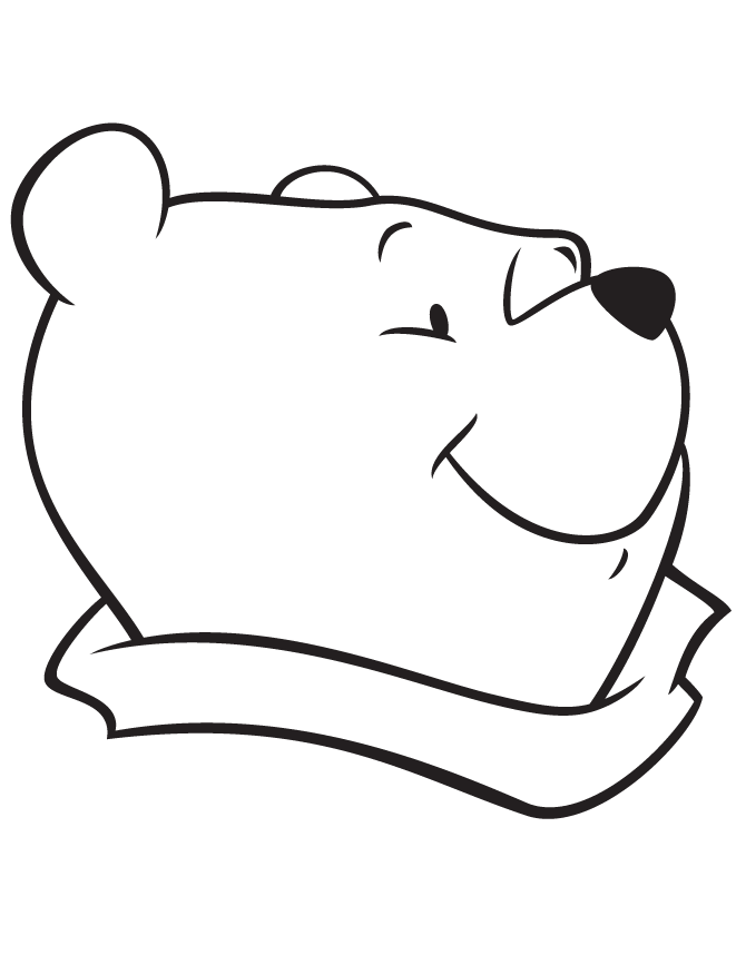 Big Winnie The Pooh Bear For Kids Coloring Page | Free Printable 