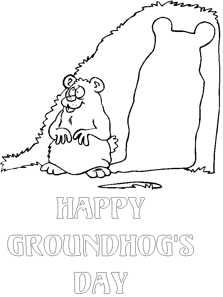 Groundhog Day Coloring Pages for Kids- Free Printable Coloring Sheets