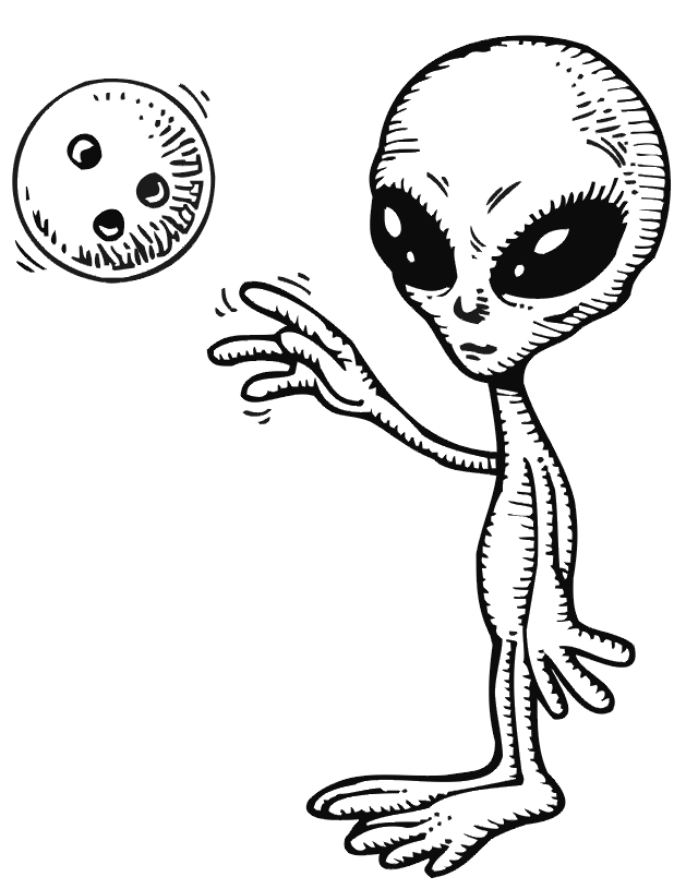 Alien Coloring Pages Printable Wallpaper - Kids Colouring Pages