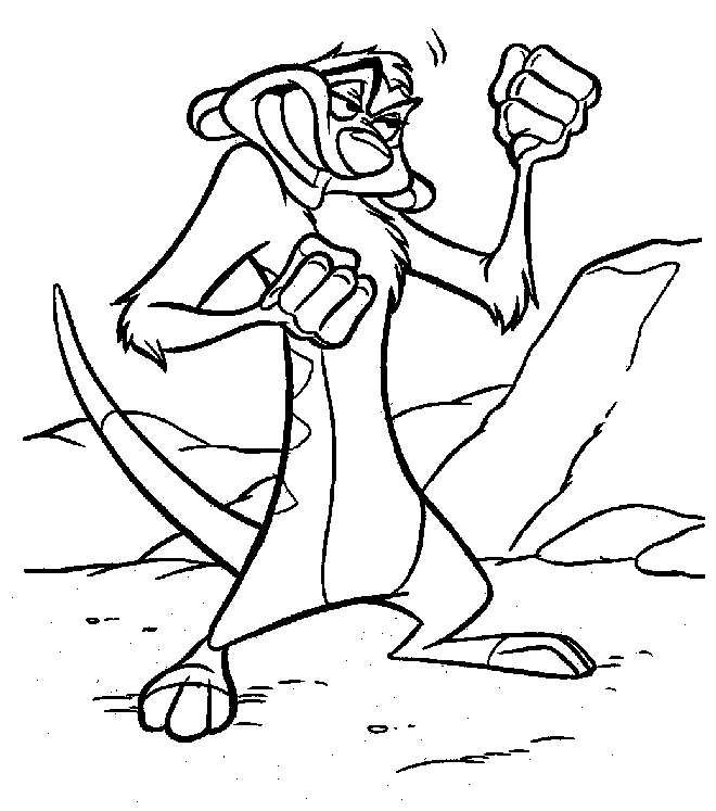 Coloring picture of Timon ~ Child Coloring