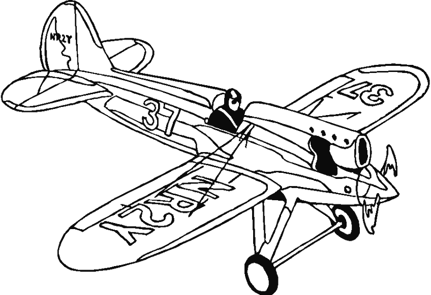 Airplane Coloring Pages For Kids - Free Coloring Pages For 
