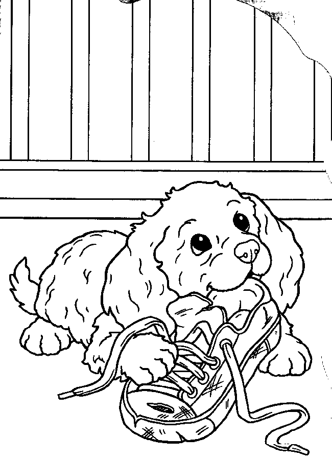 Puppy Coloring in Pages | Puppy Coloring