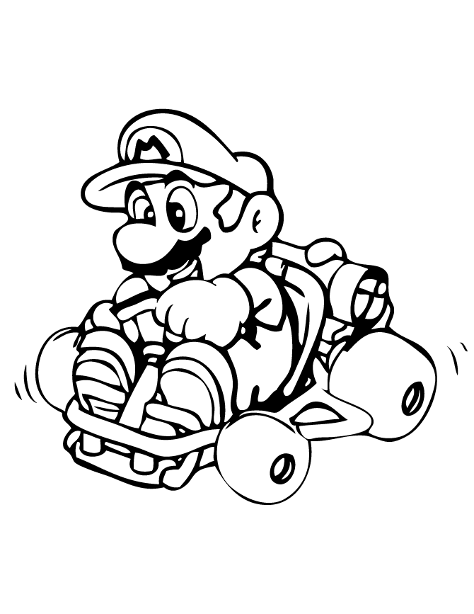 Free Printable Mario Kart Coloring Pages | HM Coloring Pages