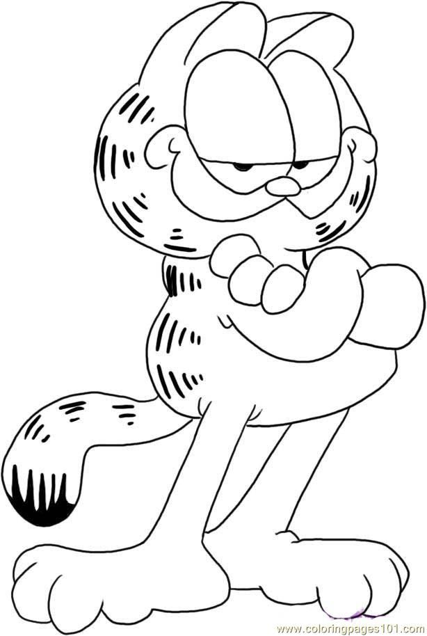 Coloring Pages Garfield Step 5 (Cartoons > Garfield) - free 