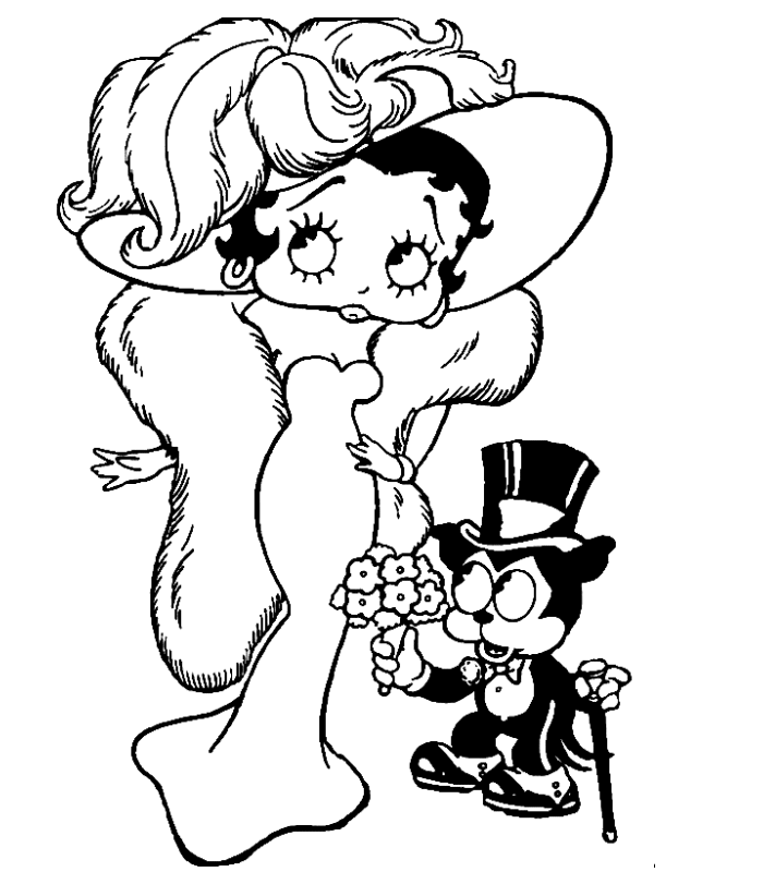 Coloring Pages Of Betty Boop | Cartoon Characters Coloring Pages 