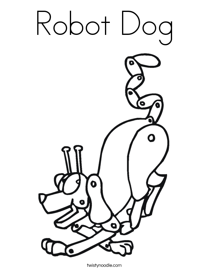 Free Printable Robot Dog Coloring Page For Kids | coloring pages