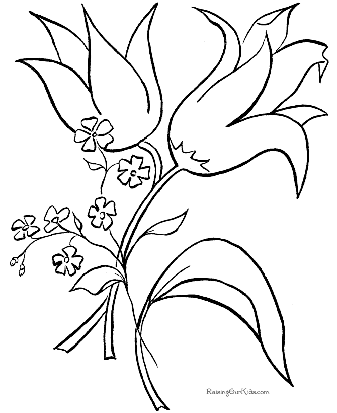 Coloring Pages Of Flowers Printable