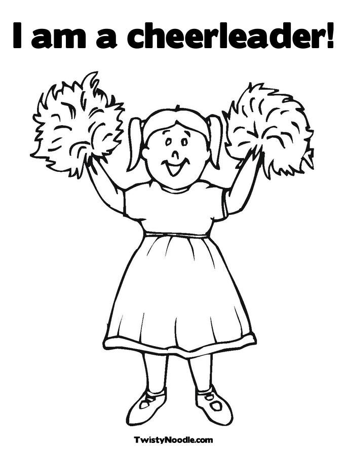 Cheerleader barbie Colouring Pages