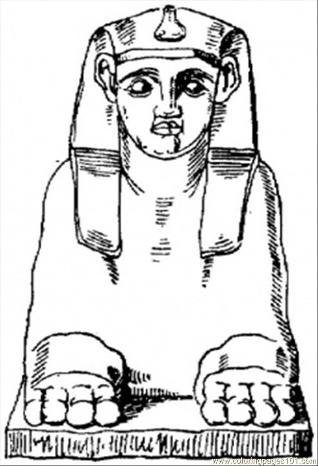 Coloring Pages Egyptian Sculpture (Other > Sculptures) - free 