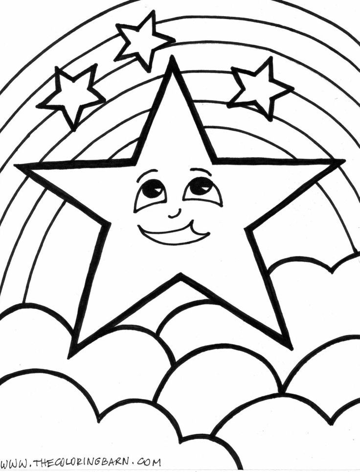 star coloring page | Shape Crafts