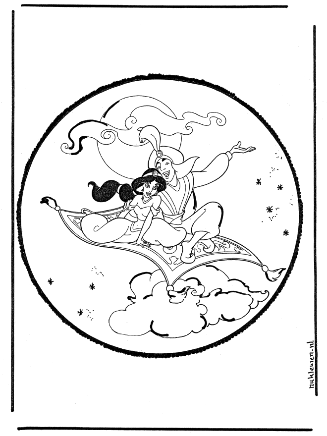 Free coloring pages Aladdin - Crafts comic charactors