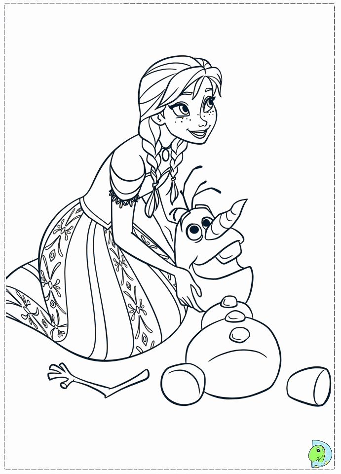 olaf reine des neige Coloriage