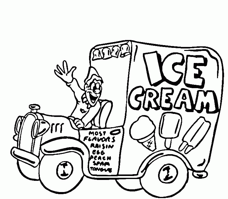 Ice Cream Truck Coloring Page Pages Pictures Imagixs