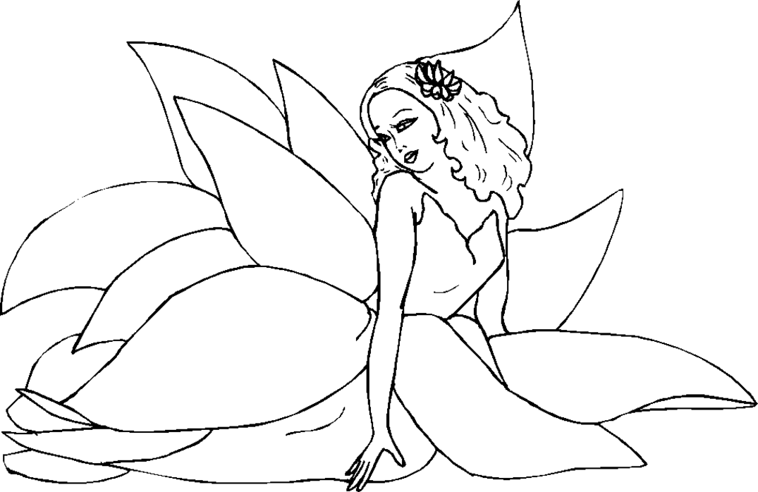 fairy color page 1 | Coloring Picture HD For Kids | Fransus 