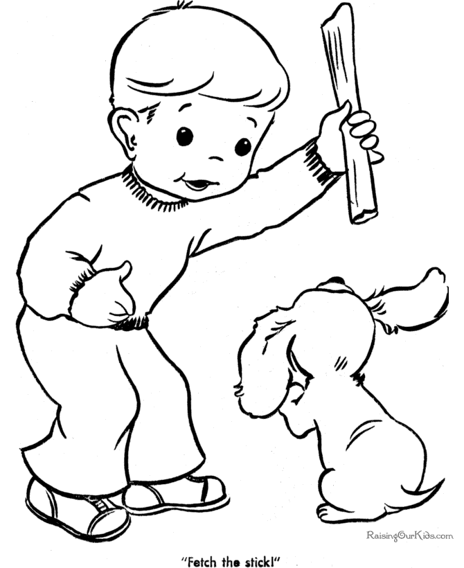 Animal Printables - Puppy Coloring Pictures
