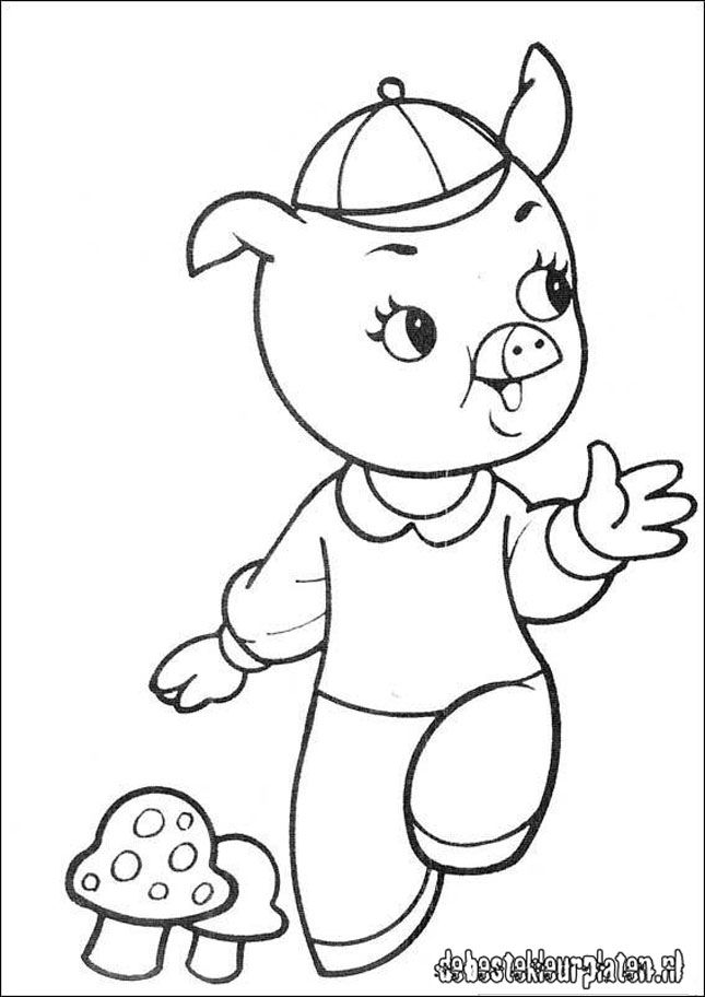 De-3-biggetjes-08 - Printable coloring pages