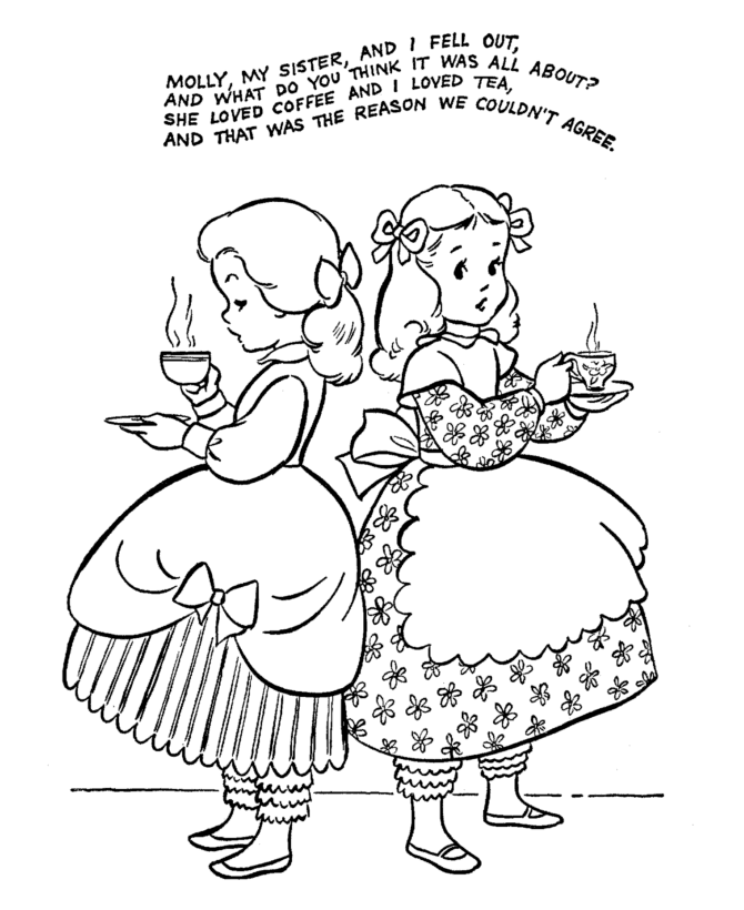 Nursery Rhyme Coloring Pages Images & Pictures - Becuo
