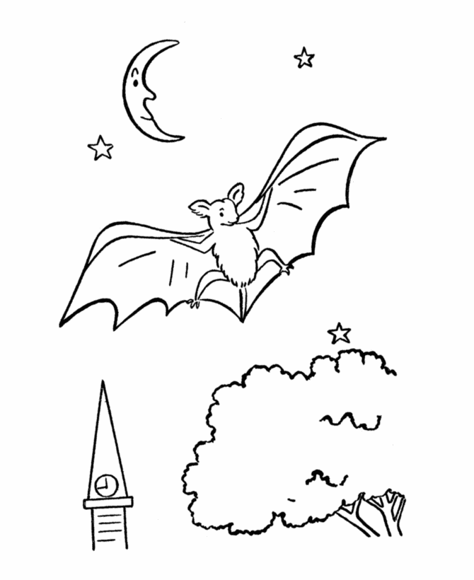 Wild Bat Coloring Pages | Bats Coloring Page and Kids Activity 