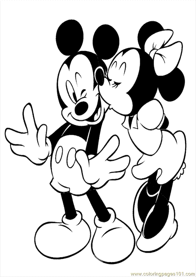 Mickey And Minnie Mouse Coloring Sheets