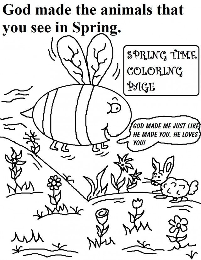 Christian Coloring Pages Christian Coloring Pages Spring Kids 