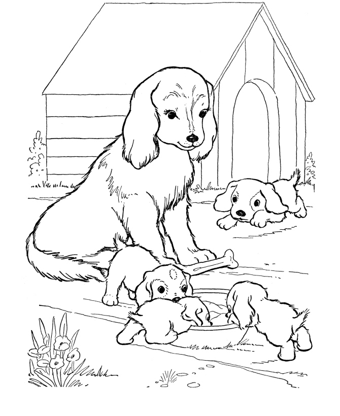 Printable Dog Coloring Sheets For Kids : Dogs Printable Coloring 