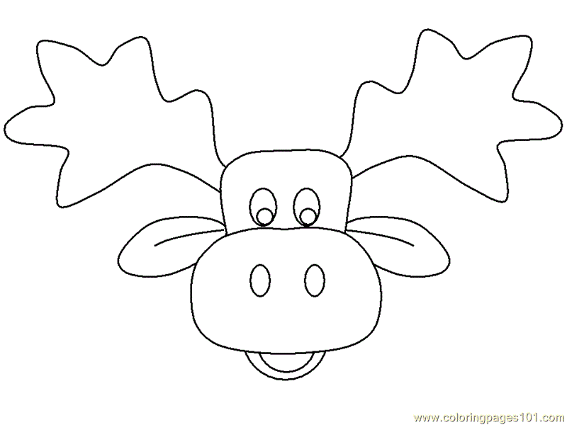 Pix For > Moose Coloring