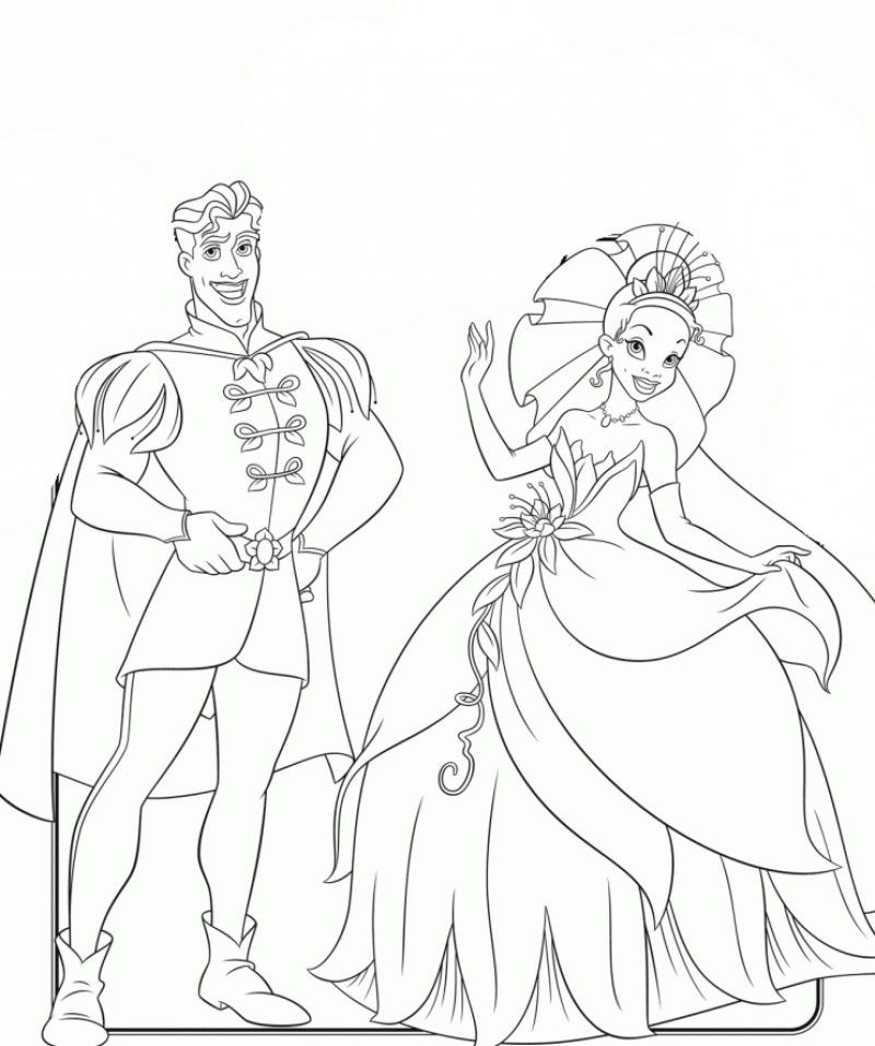 Disney The Princess And The Frog Coloring Page - Kids Colouring Pages