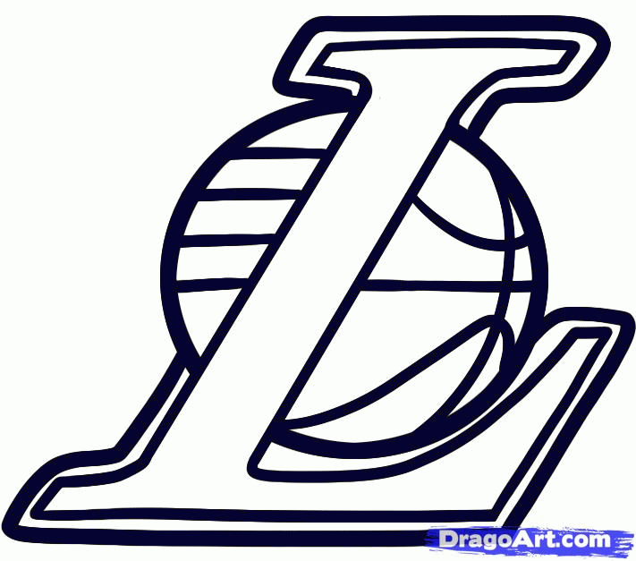 LA lakers logo to print and color