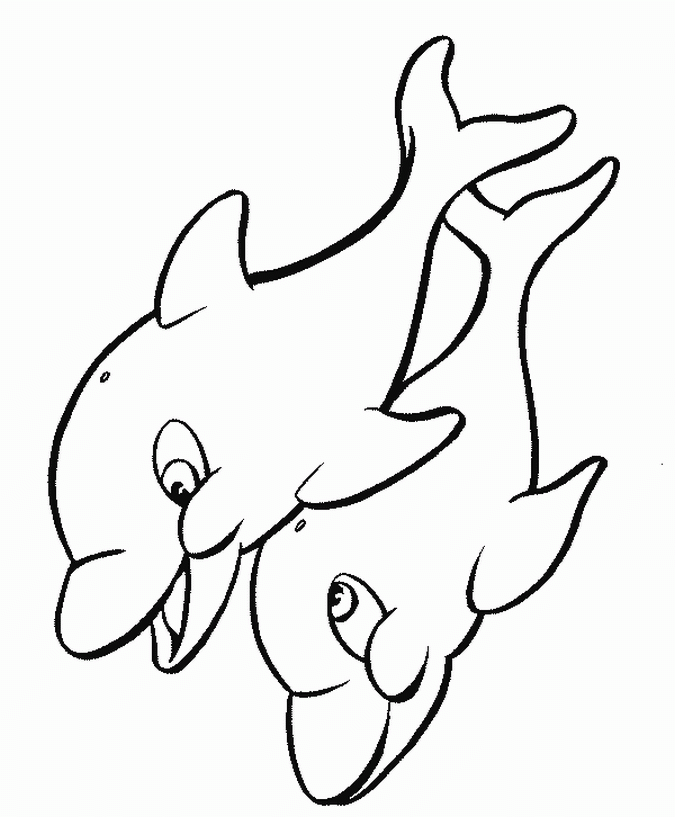 Dolphin Fish Sea animals Coloring pages | HelloColoring.com 