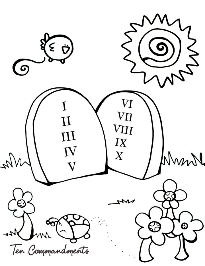 10 Commandments Coloring Pages | Coloring Pages