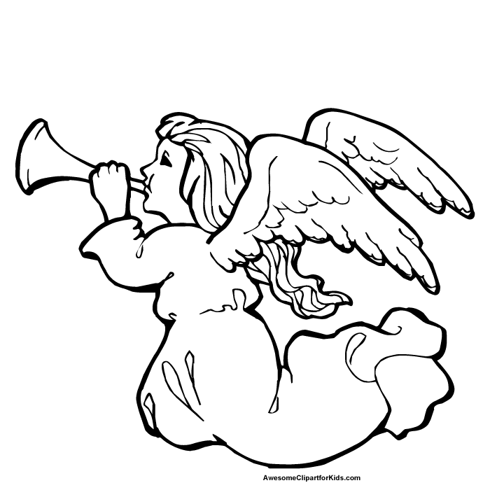Christmas angel Coloring Pages - Coloringpages1001.