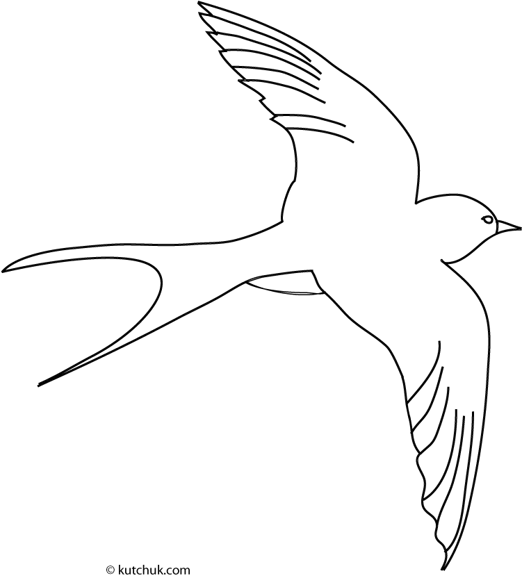 Drawing Swallow #8811 (Animals) – Printable coloring pages