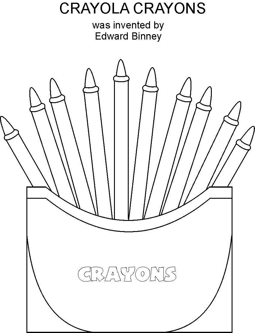 Crayons coloring printable