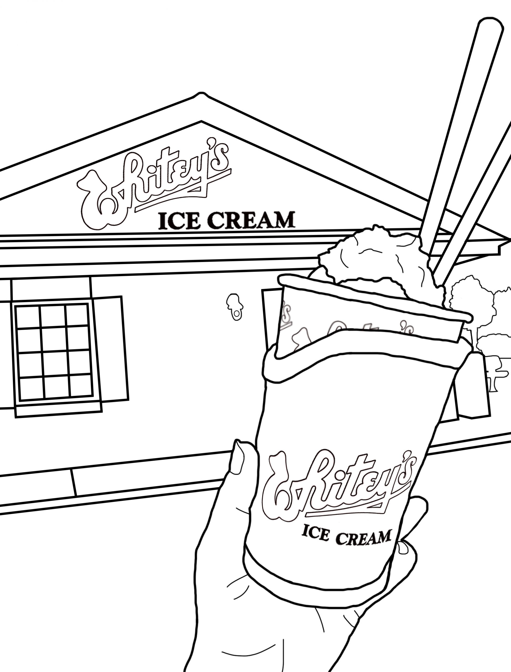 Whitey's Ice Cream Coloring Pages - Whitey's Ice Cream