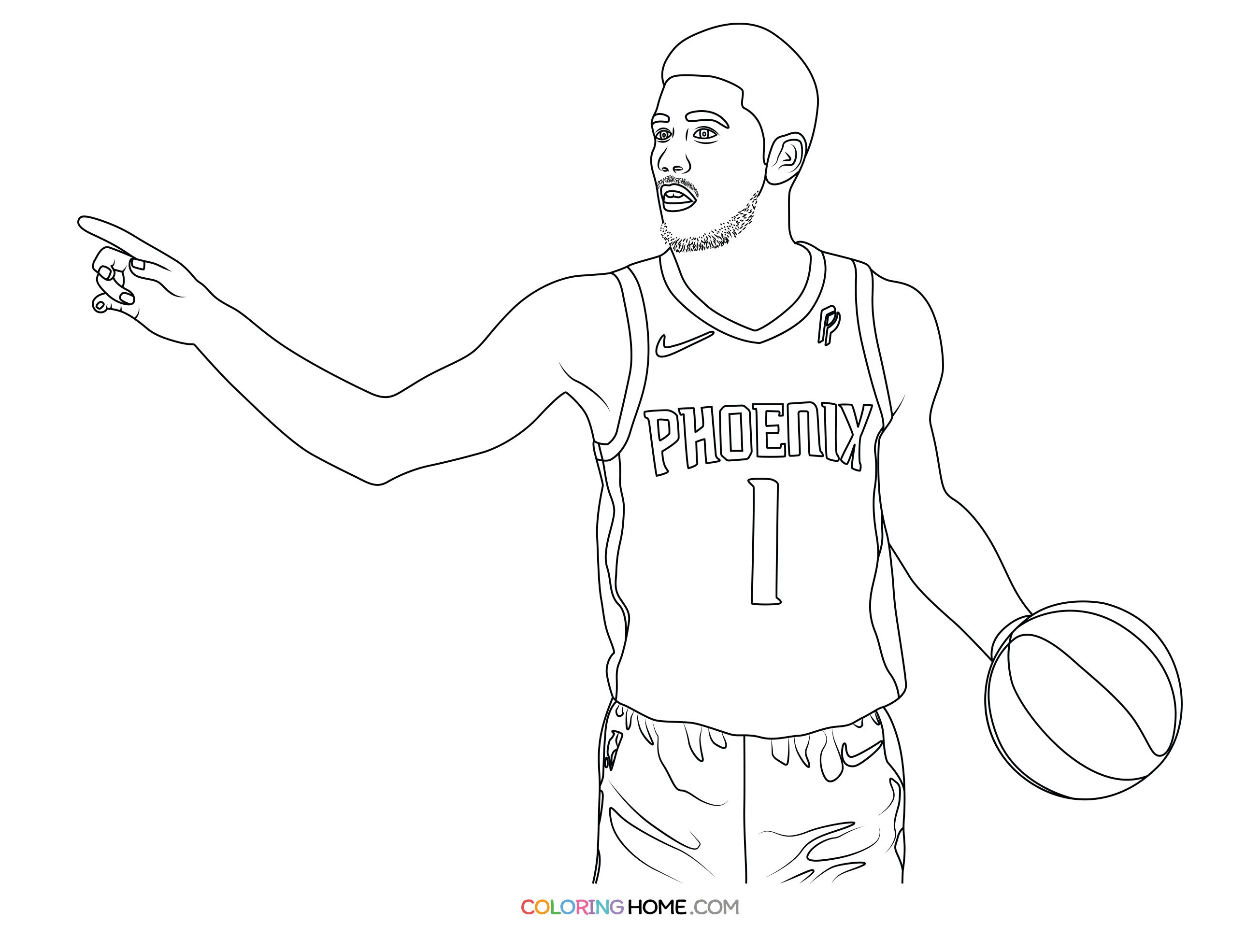 Devin Booker coloring page