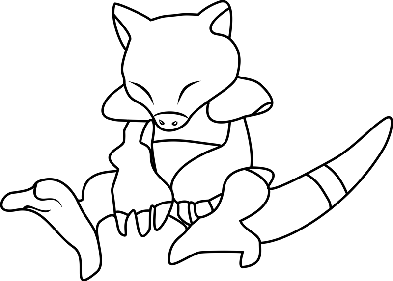 Abra Pokemon Coloring Page - Free ...