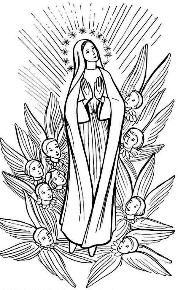 The Assumption of Mary All Saints Day Coloring Page - Free ...