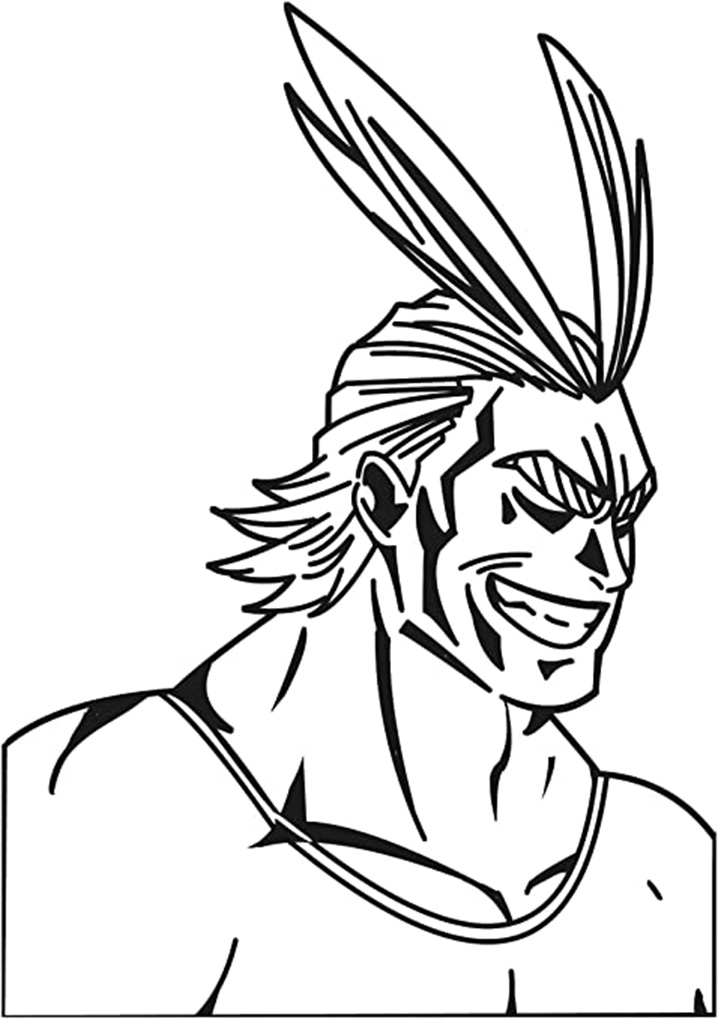 Printable All Might Coloring Page - Free Printable Coloring Pages for Kids