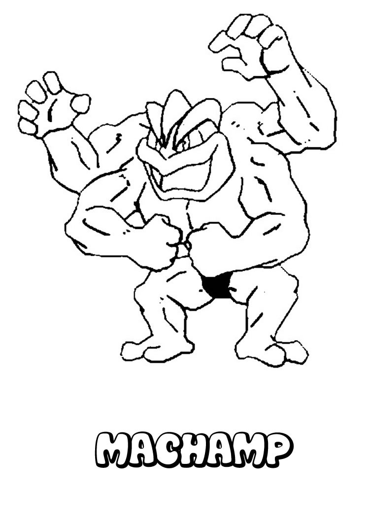 Machamp coloring pages - Hellokids.com