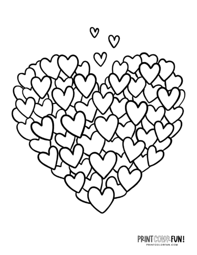 100+ heart coloring pages: A huge collection of free Valentine's Day  printables - Print Color Fun!