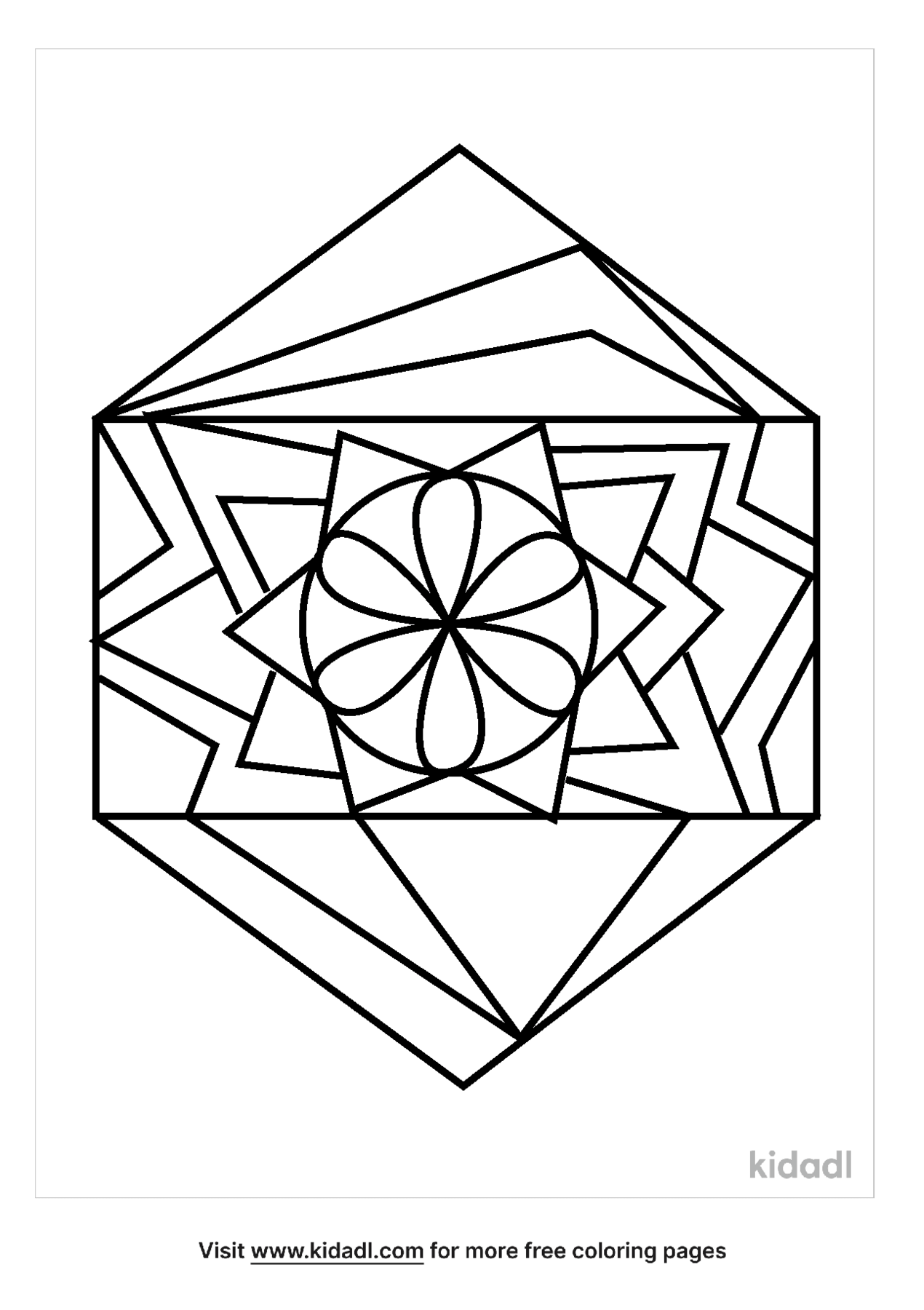 Hexagon Mandala Coloring Pages | Free Mandala Coloring Pages | Kidadl