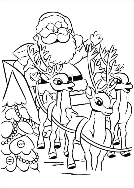 Rudolph the Red Nosed Reindeer 3 Coloring Page - Free Printable Coloring  Pages for Kids