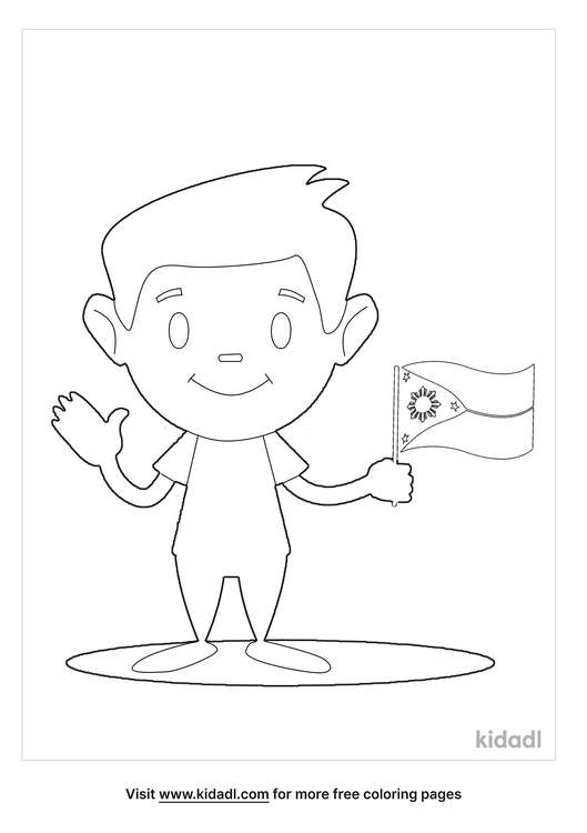 Philippines Flag Coloring Pages | Free World-geography-flags Coloring Pages  | Kidadl
