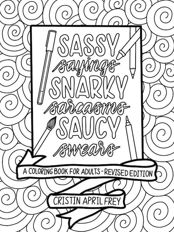 Sassy Sayings Printable Coloring Book ...