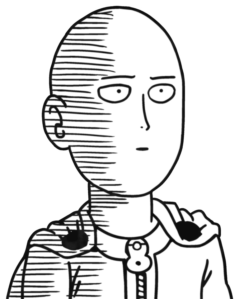 One Punch Man Saitama Coloring Pages - One-Punch Man Coloring Pages - Coloring  Pages For Kids And Adults