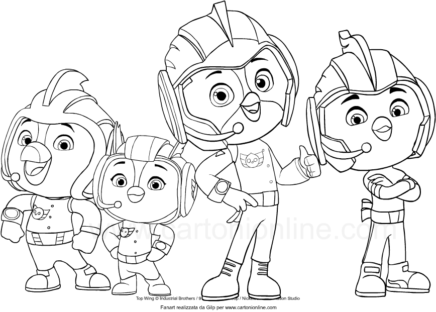Top Wing coloring page